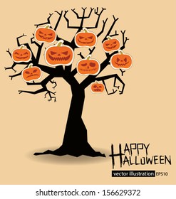 Tree design. Halloween vector illustration.