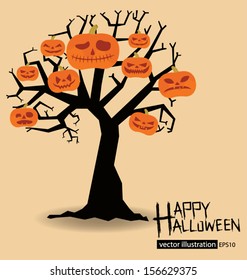Tree design. Halloween vector illustration.