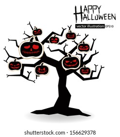 Tree design. Halloween vector illustration.