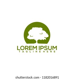 tree design logo natural, vector ilustration