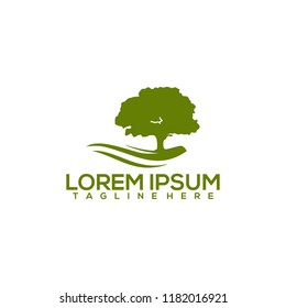 tree design logo natural, vector ilustration