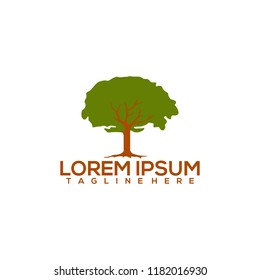 tree design logo natural, vector ilustration