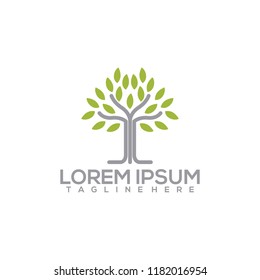 tree design logo natural, vector ilustration