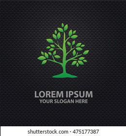 Tree design on dark background,vector