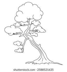 tree design on white background. Vector concept for nature, planet, ecology and conservation, strength, endurance and beauty 06