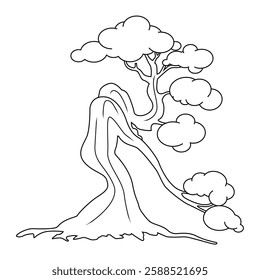 tree design on white background. Vector concept for nature, planet, ecology and conservation, strength, endurance and beauty 07