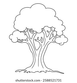 tree design on white background. Vector concept for nature, planet, ecology and conservation, strength, endurance and beauty 08