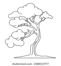 tree design on white background. Vector concept for nature, planet, ecology and conservation, strength, endurance and beauty 013