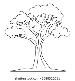 tree design on white background. Vector concept for nature, planet, ecology and conservation, strength, endurance and beauty 014