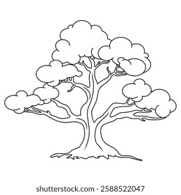 tree design on white background. Vector concept for nature, planet, ecology and conservation, strength, endurance and beauty 016