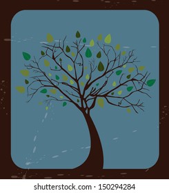 tree design over blue background vector illustration 