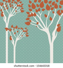 tree design over dotted background vector illustration
