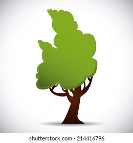 tree design over gray background vector illustration