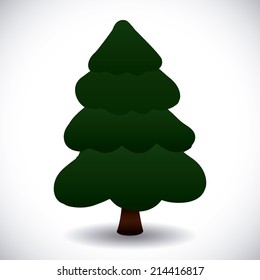 tree design over gray background vector illustration