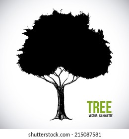 tree design over gray background vector illustration