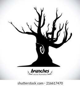 tree design over gray background vector illustration