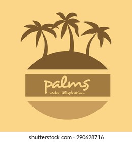 Tree design over pastel background, vector illustration