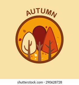 Tree design over pastel background, vector illustration