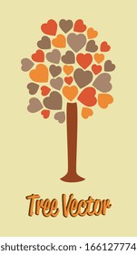 tree design over pink  background vector illustration  