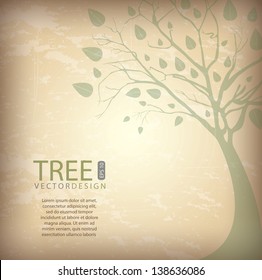 Tree design over vintage background vector illustration
