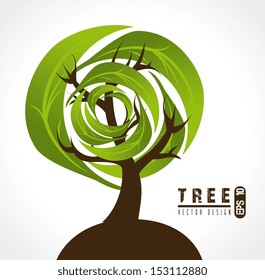 tree design over white background vector illustration 