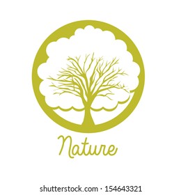 tree design over white background vector illustration