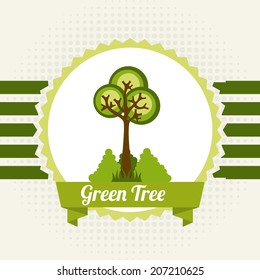 tree design over white background vector illustration
