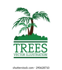 Tree design over white background, vector illustration