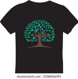 Árvore T-Shirt Design Stock Vetor Fotos e arte vetorial