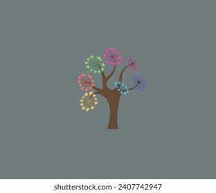 tree design used by brush tool