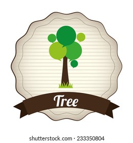  tree design , vector illustration