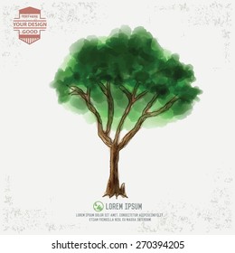 Tree design, water color concept