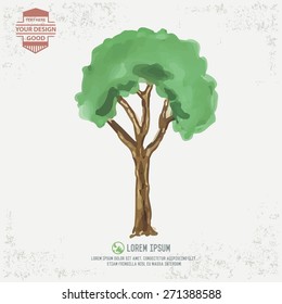 Tree design, water color concept
