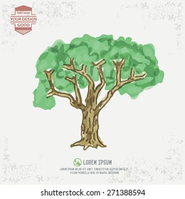 Tree design, water color concept