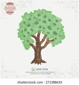 Tree design, water color concept