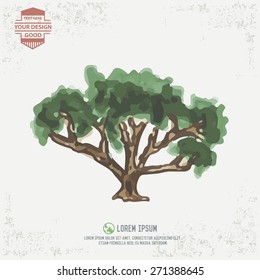 Tree design, water color concept