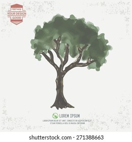 Tree design, water color concept