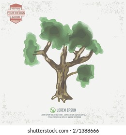 Tree design, water color concept
