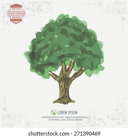Tree design, water color concept