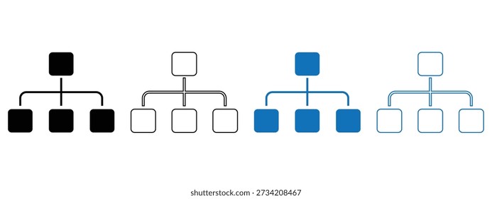 Tree diagram icon set, Decision Tree Icon , vector illustration