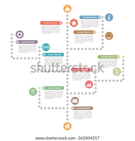 Tree diagram template, vector eps10 illustration