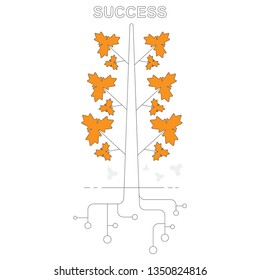 Tree diagram. Vector business concept illustration of success isolated on white background.