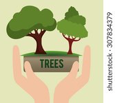 Tree digital design, vector illustration 10 eps graphic