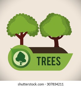 Tree digital design, vector illustration 10 eps graphic