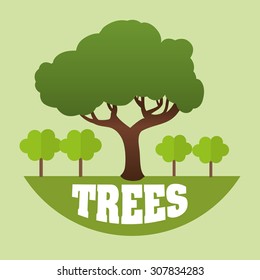 Tree digital design, vector illustration 10 eps graphic