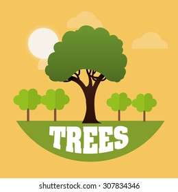 Tree digital design, vector illustration 10 eps graphic