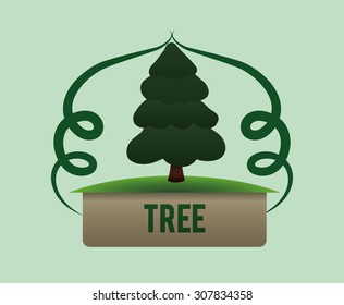 Tree digital design, vector illustration 10 eps graphic