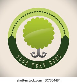 Tree digital design, vector illustration 10 eps graphic
