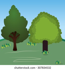 Tree digital design, vector illustration 10 eps graphic