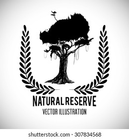 Tree digital design, vector illustration 10 eps graphic